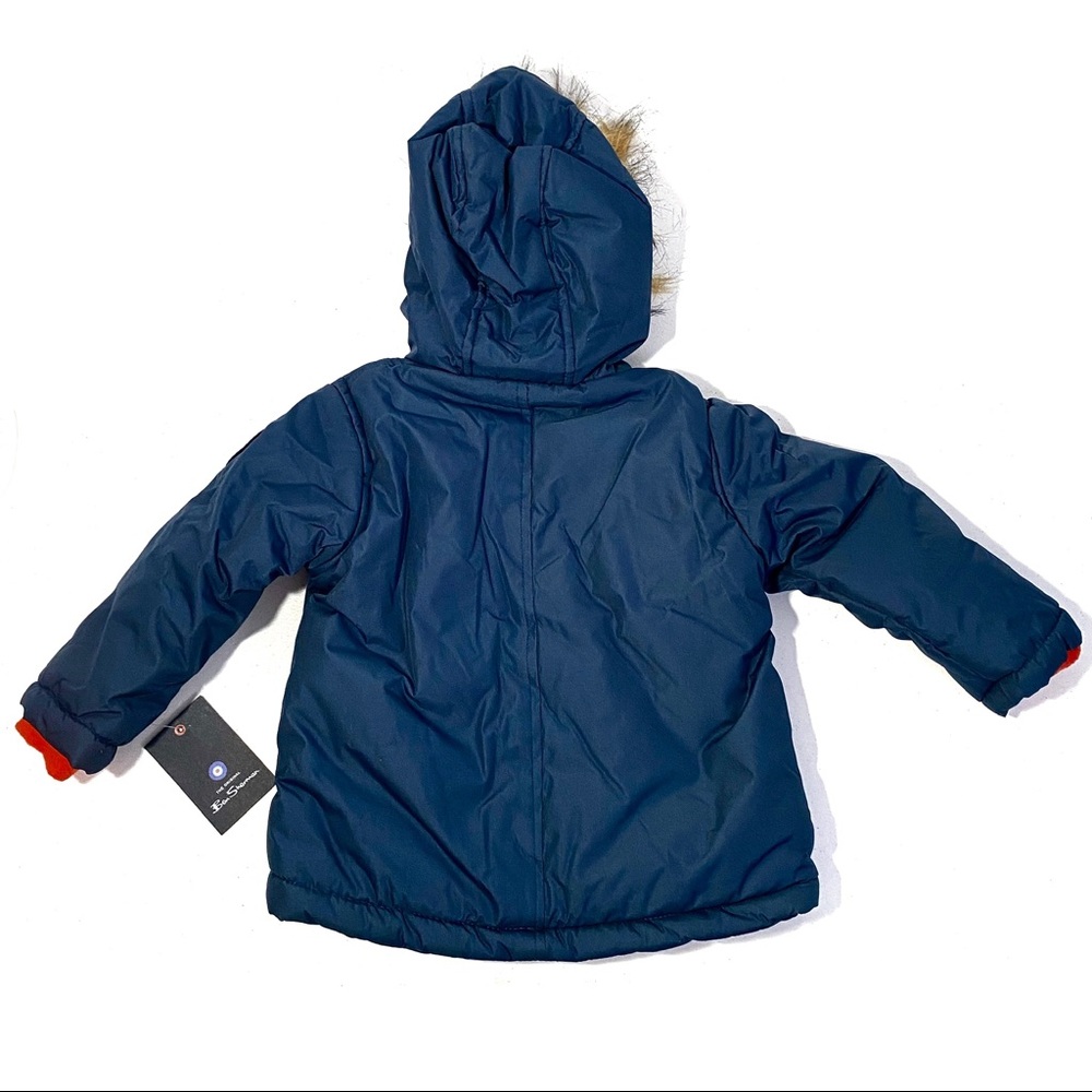 Ben Sherman Bomber Jacket 24M Fleece Hood - Picture 3 of 8